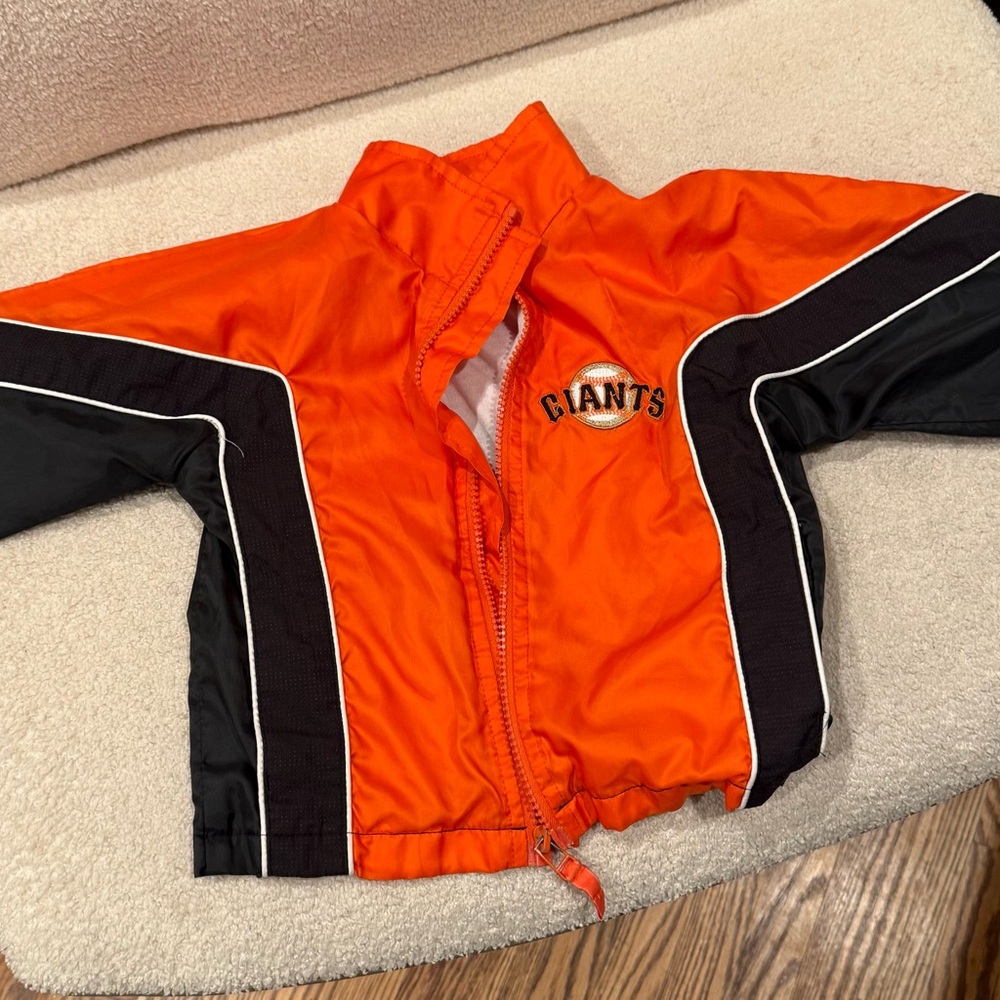 Giants Kids Orange and Black Raincoat - 2T